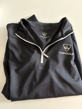 Topgolf Black Quarter-Zip Pullover